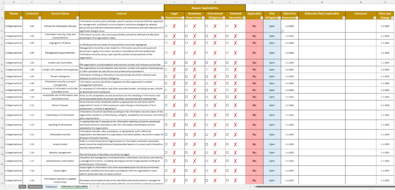 Iso 27001 2022 Soa Template