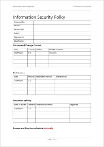 information security policy template download