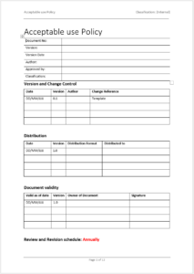 Acceptable Use Policy Template