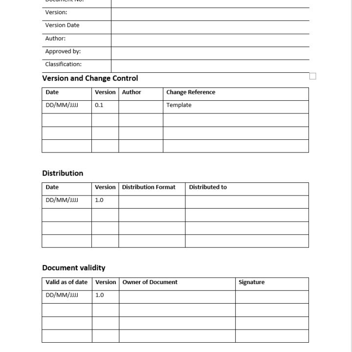 Data protection policy template