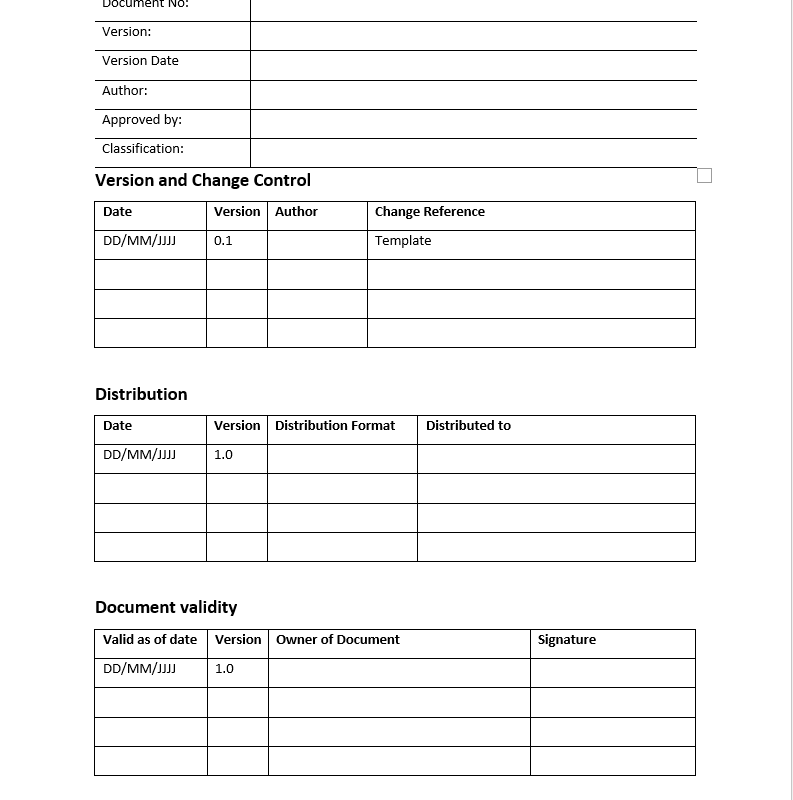 Data protection policy template