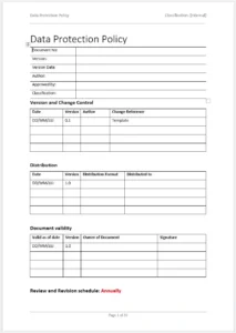 data protection policy template