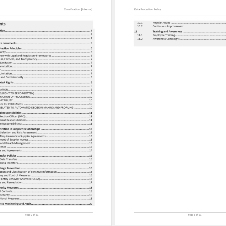 iso 27001 data protection policy template