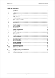 iso 27001 backup policy template