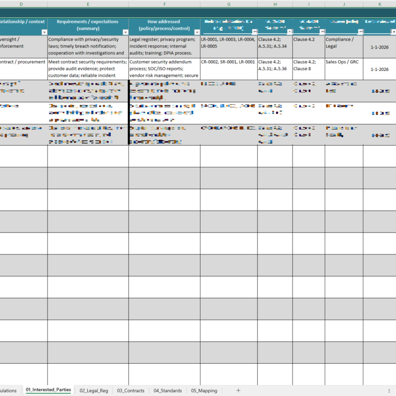 iso 27001 legal register template (interested parties)
