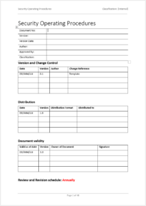 Security Operating Procedures Template