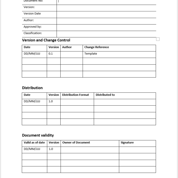 security operating procedures template