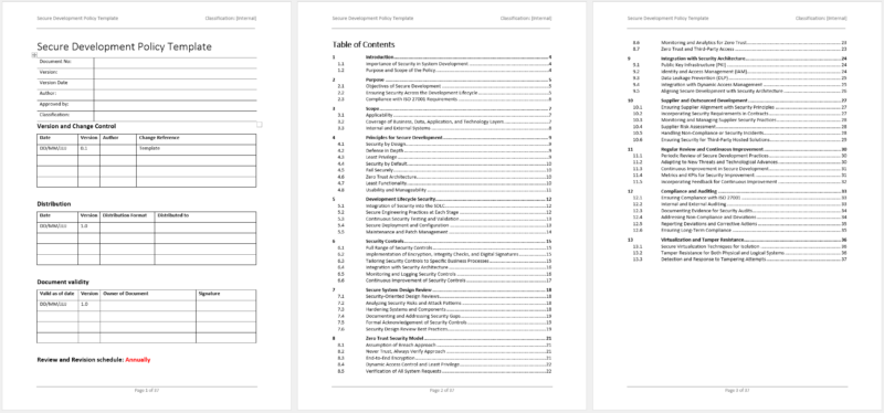 Secure Development Policy Template