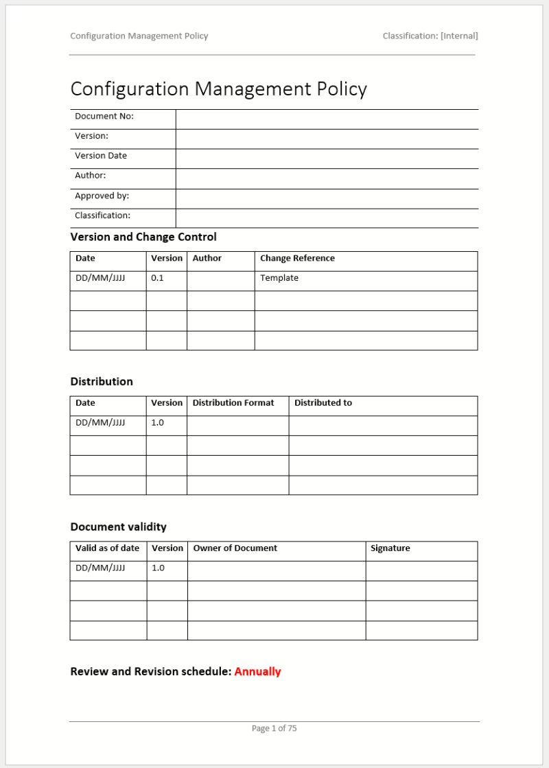 configuration management policy template