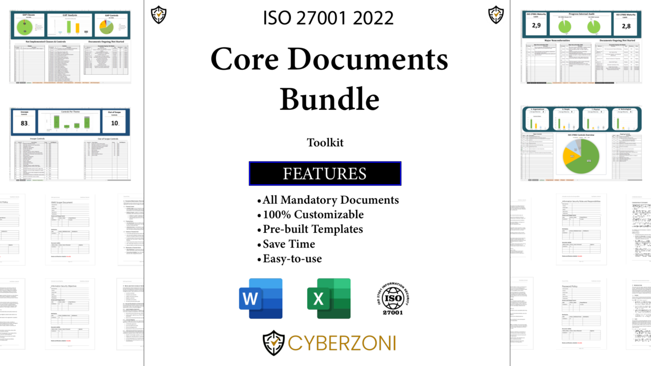 Iso 27001 Core Documents Bundle Toolkit