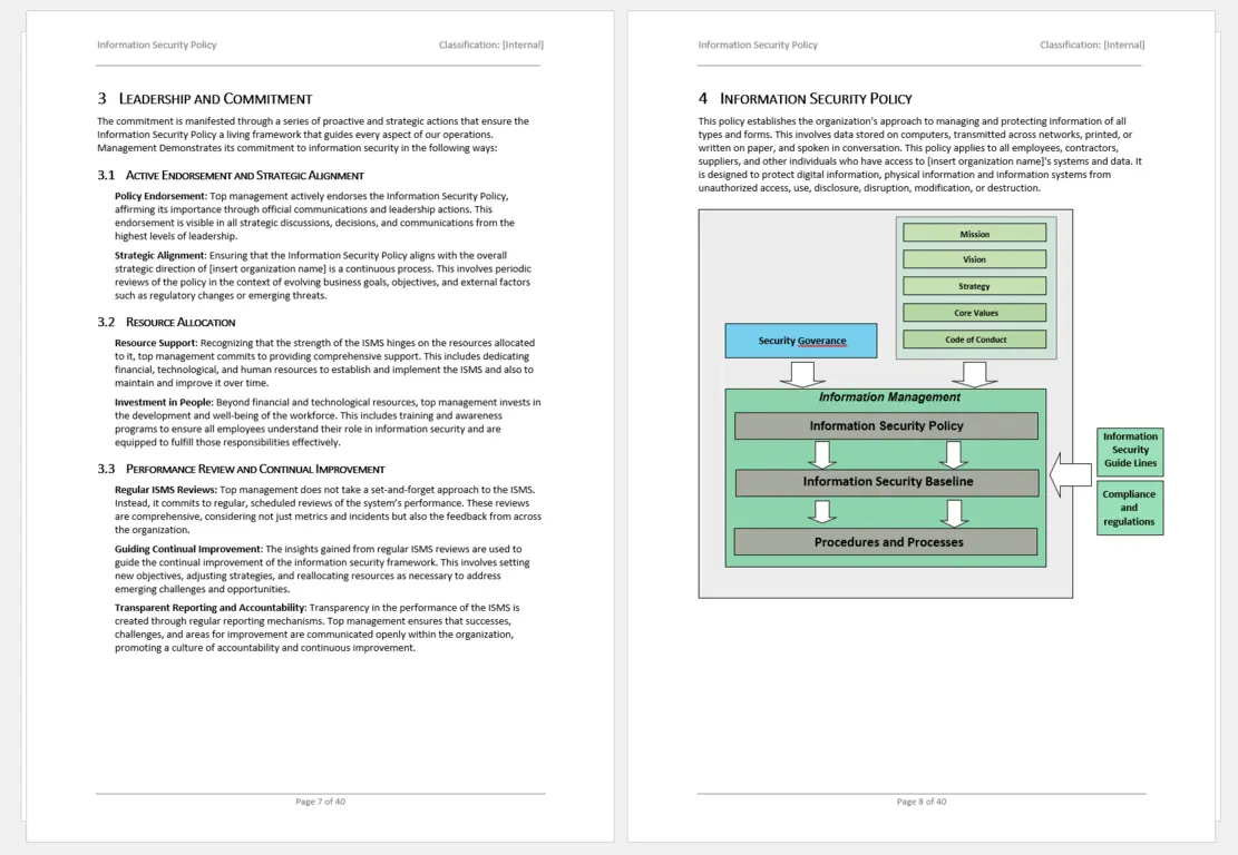 Preview Page Of The Iso 27001 2022 Information Security Policy Template Word