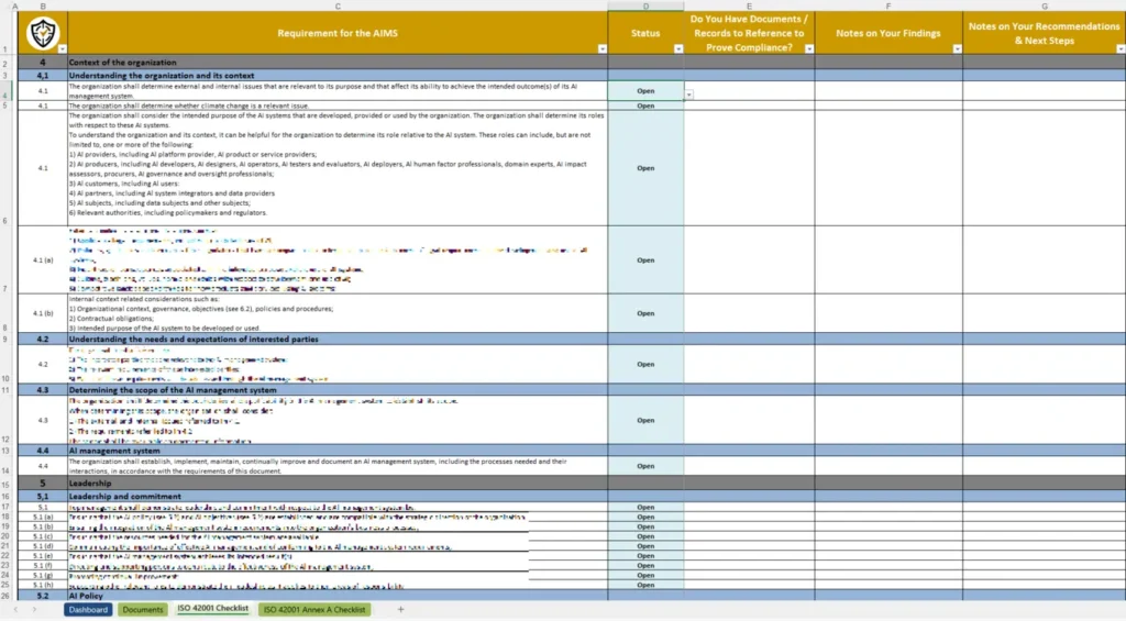 Iso 42001 Checklist