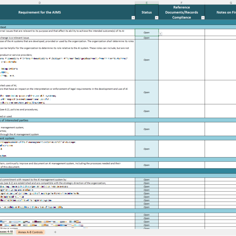 iso 42001 checklist