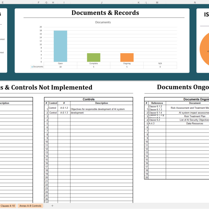 iso 42001 checklist excel