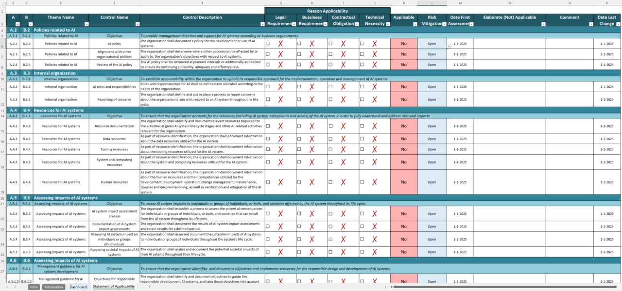 Iso 42001 Soa Template