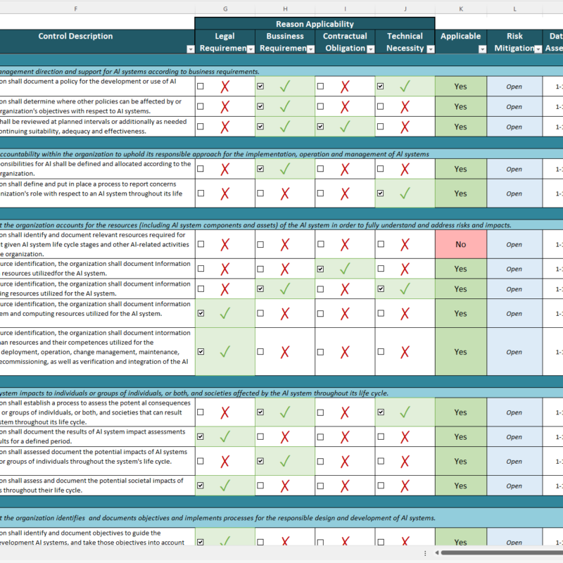 iso 42001 soa template excel