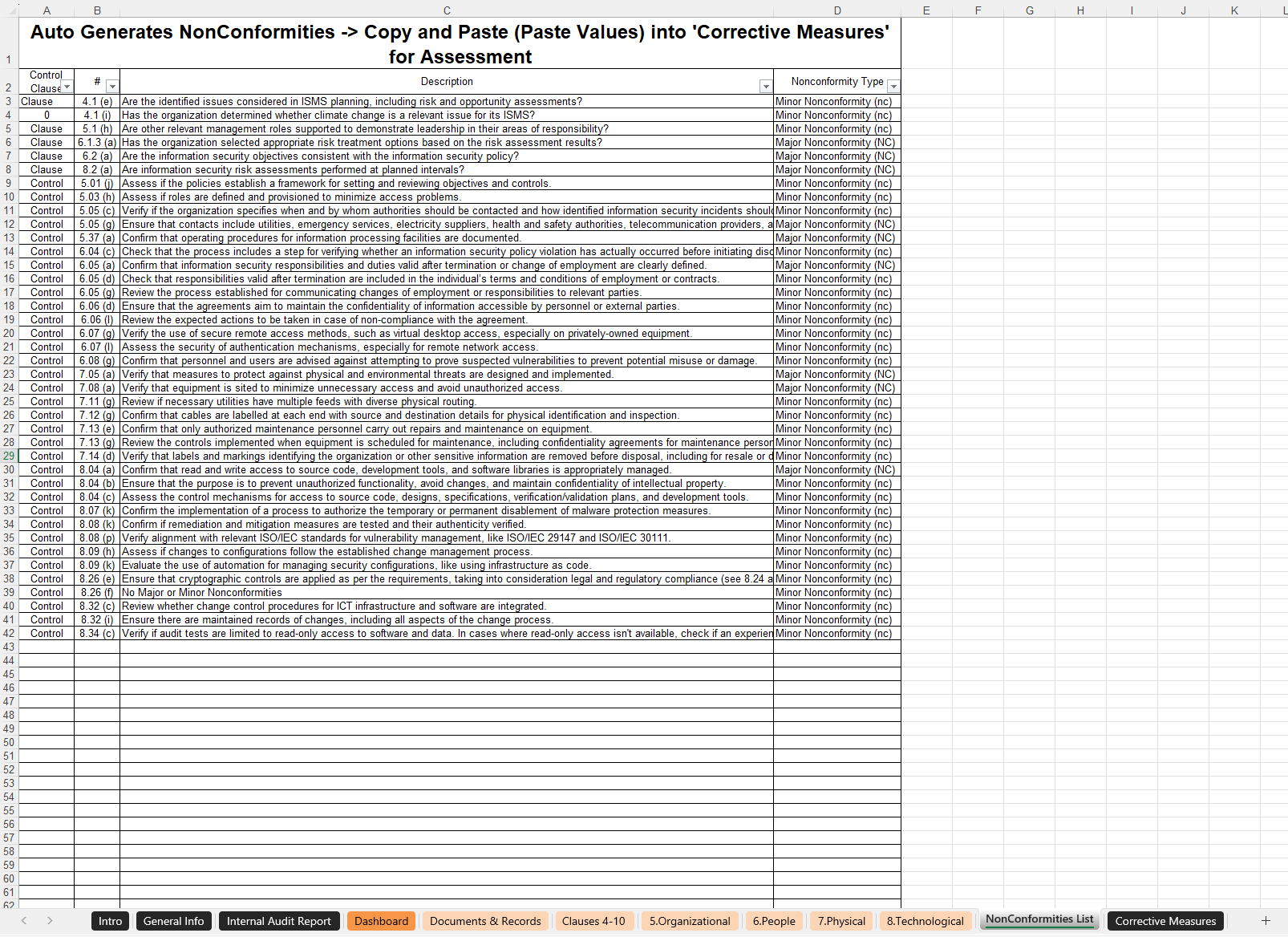 Iso 27001 Internal Audit Checklist Template 2