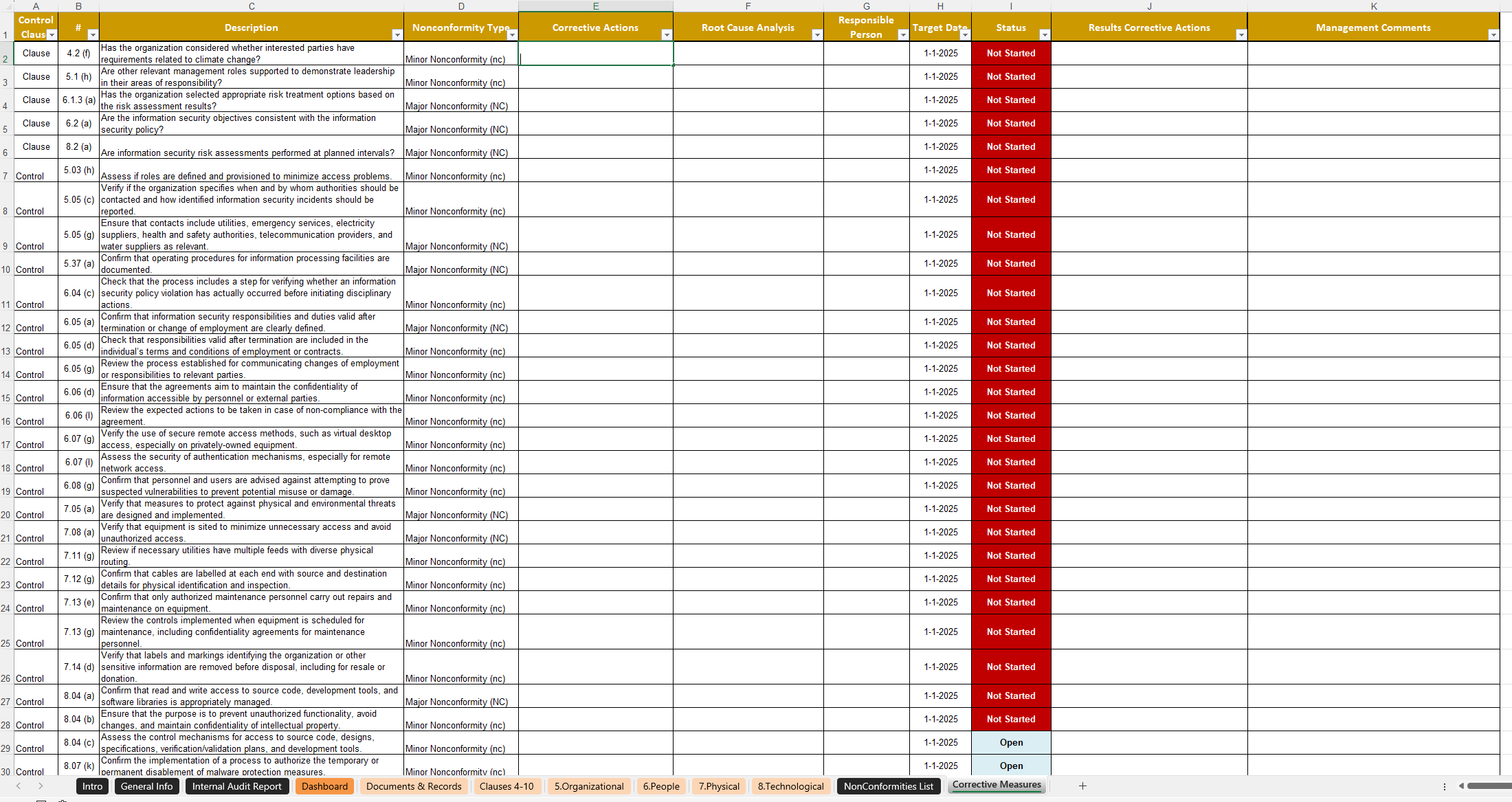 Iso 27001 Internal Audit Checklist Template 3