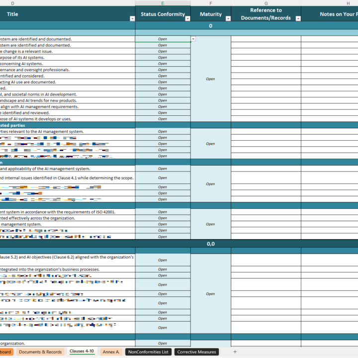 iso 42001 internal audit checklist