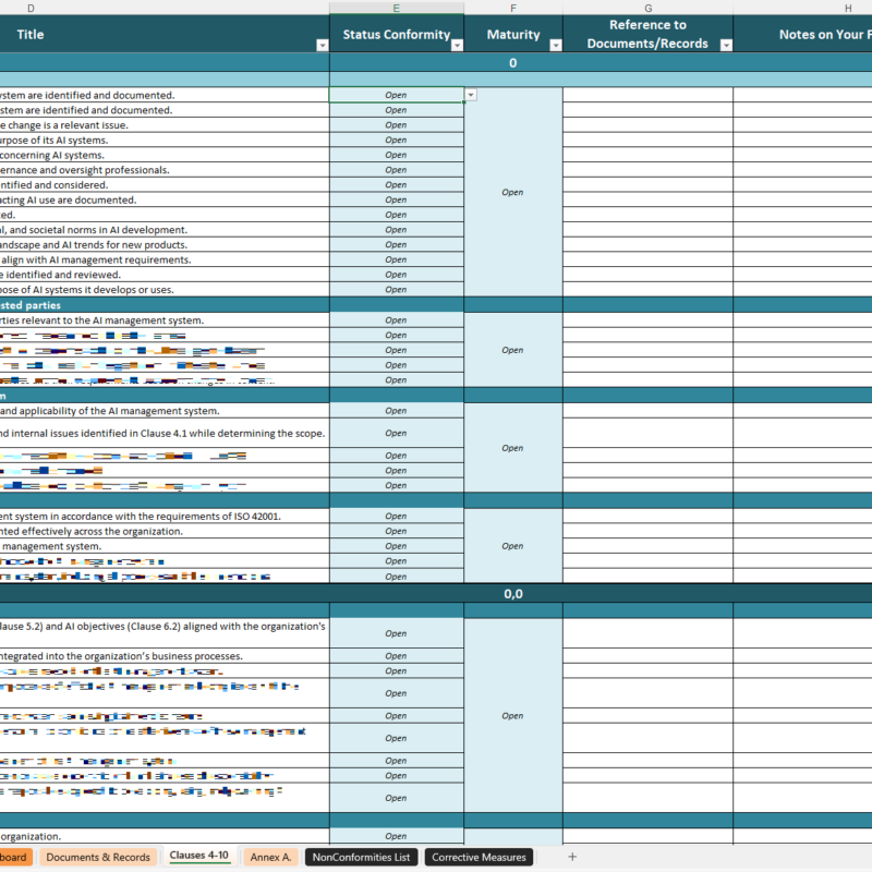 iso 42001 internal audit checklist