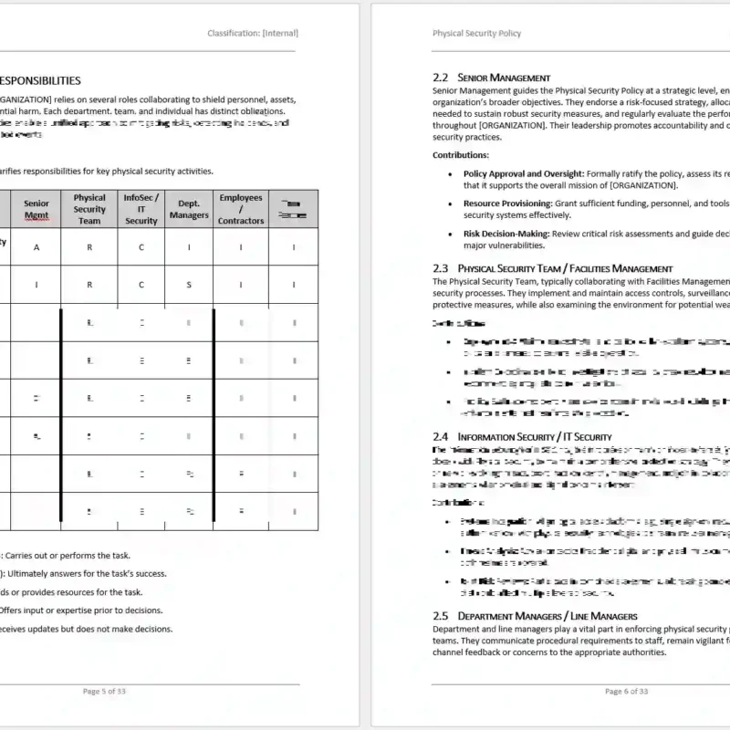 iso 27001 physical security policy template 1