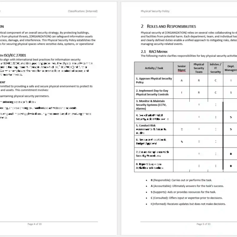 physical security policy template