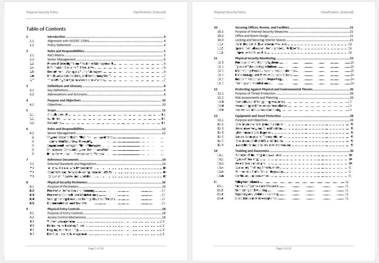 Physical Security Policy Template Word