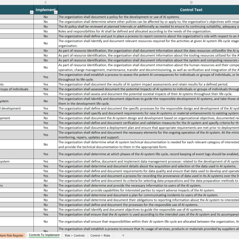 iso 42001 risk assessment controls