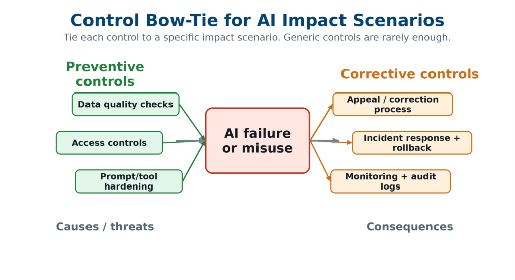 Control Bow-Tie For Ai Impact Scenarios