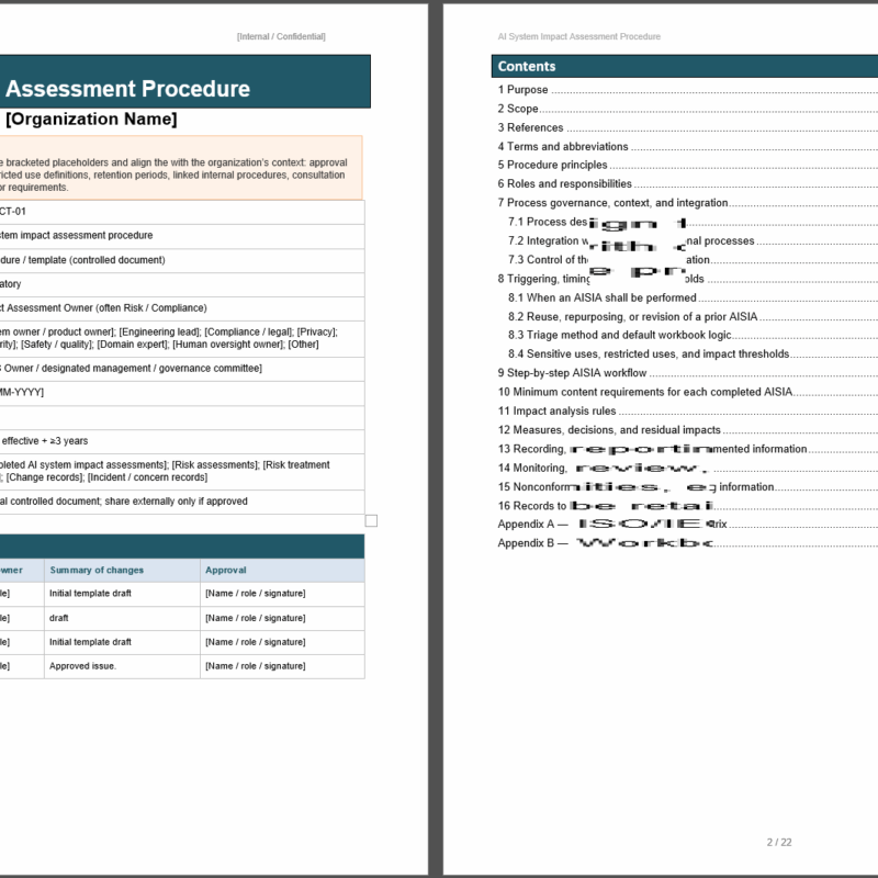 ai system impact assessment procedure template
