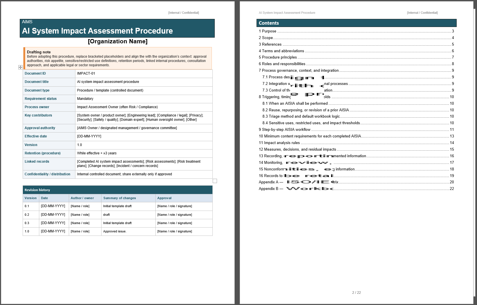 AI System Impact Assessment Procedure Template 1 Ai System Impact Assessment Procedure Template