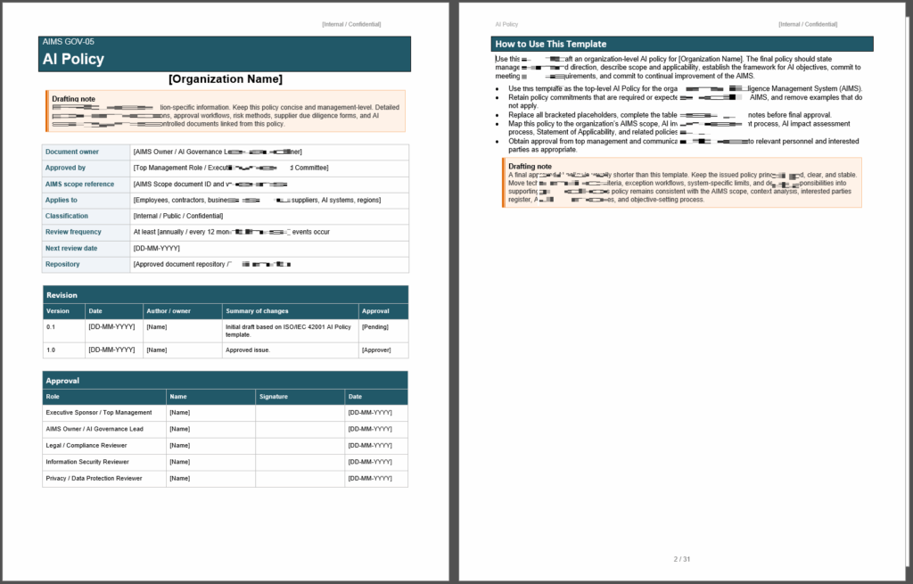 Home 6 Iso 42001 Ai Policy Template